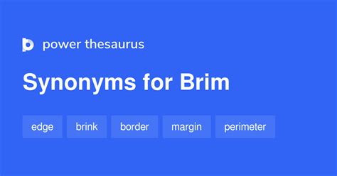 synonyms for brim